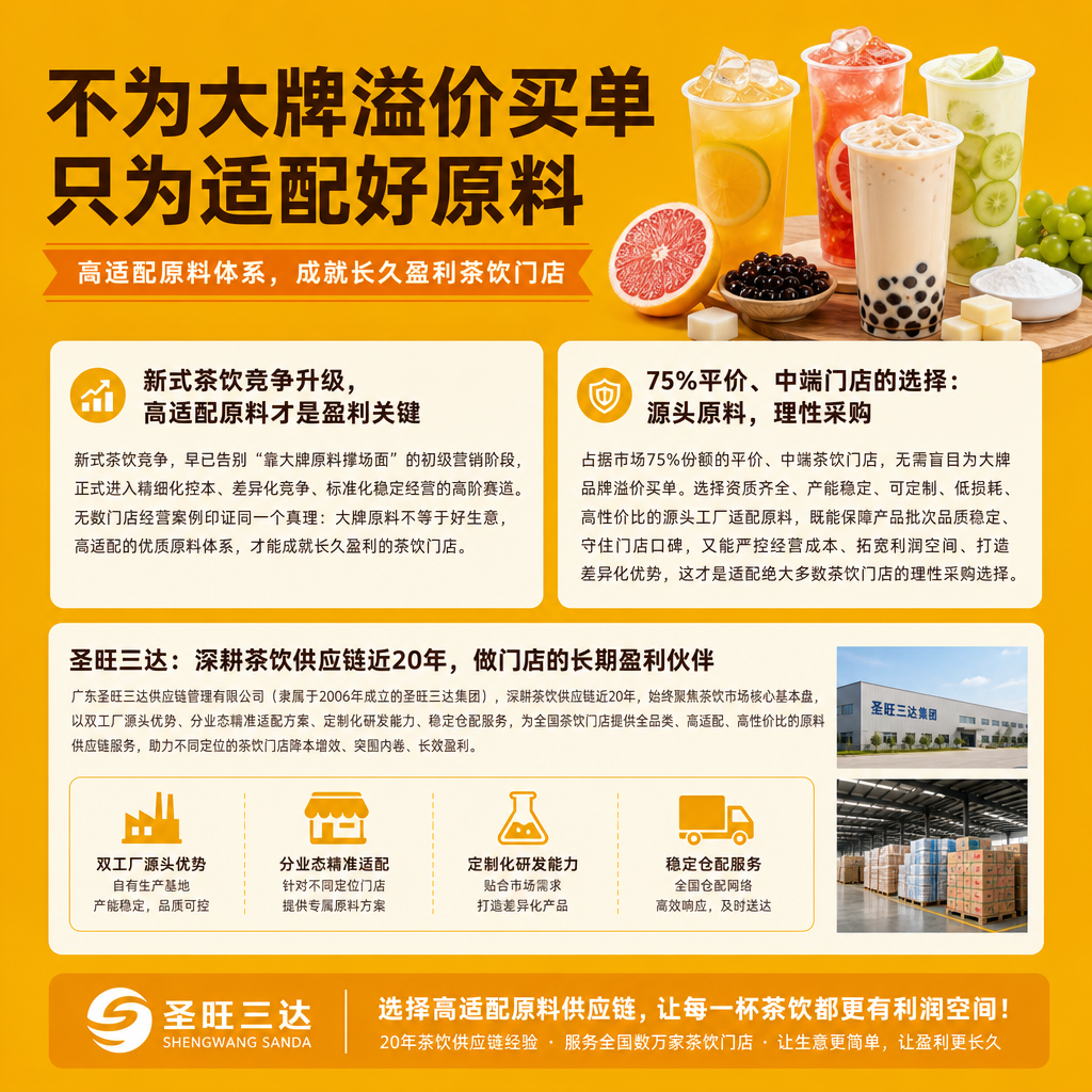 奶茶原料选大牌还是适配?2026茶饮门店理性采购选型指南(pic1)